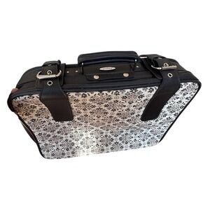 Antler Vintage floral faux leather suitcase 22 X 15x 3 " great shape travel bag